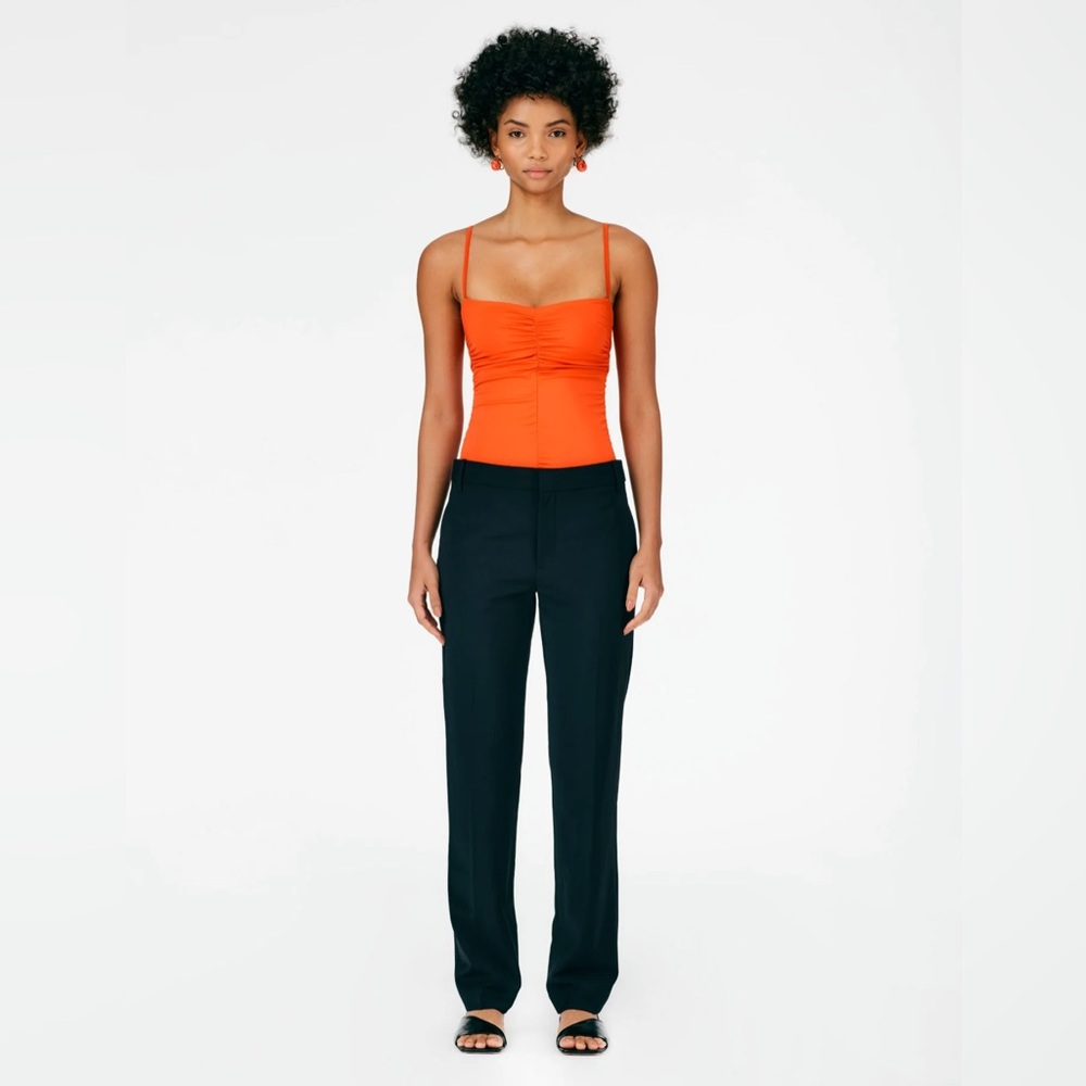 Tibi Tropical Wool Elfie Trousers/Pants in Black